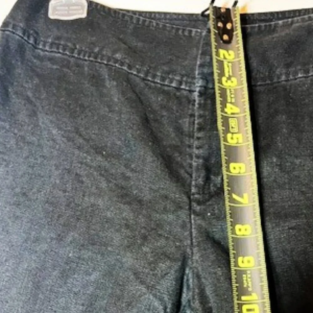 Banana Republic Women's 100% Linen Black Cropped High Rise‎ Casual Pants Sz 10